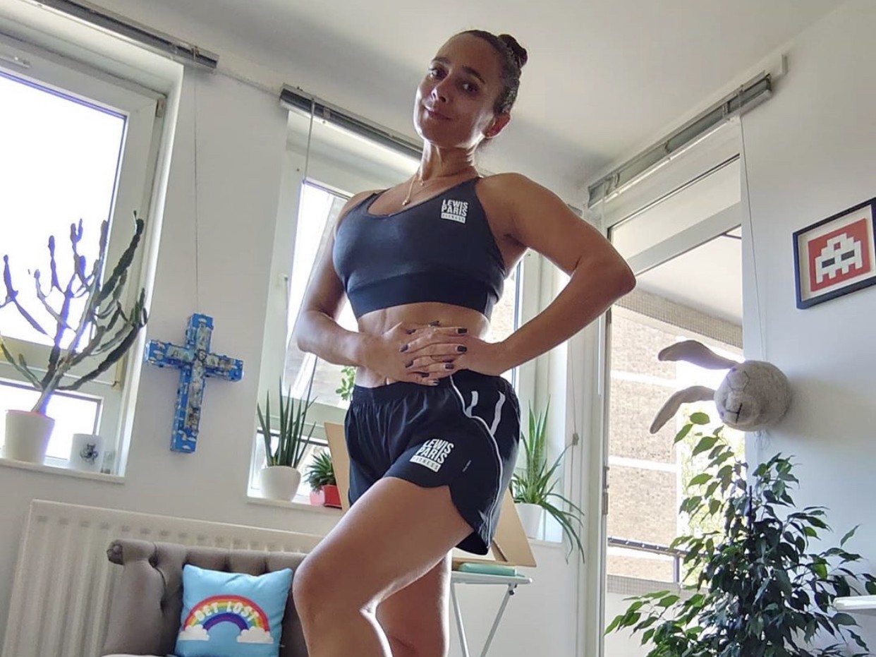 Lucie training with Lewis Paris